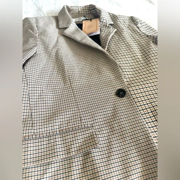 La Ligne Plaid Print Blazer NWT Size 14 & 10 - Picture 7 of 14